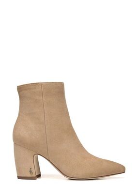 Sam Edelman Hilty Suede Ankle Boots in Tan - Classic Block Heel